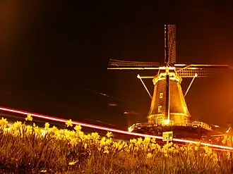 De molen bij nacht