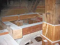 IJzerbalk steenspil met spoorwiel