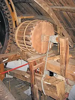 Vangtrommel met vangbalk