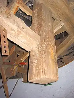 Vangbalk met sabelijzer met 1 rij gaten en voorste hanger (ezel)