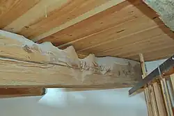 Door vallend graan slijtplekken bintbalk