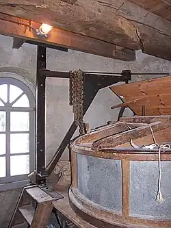 Maalstoel met steenkraan