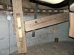 Vangbalk met in de ezel een schuif