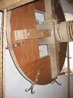 Gaffelwiel van sleepluiwerk