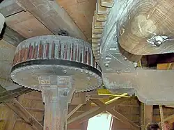 Spoorwiel met steenrondsel