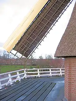 Stelling en achterzijde wiek