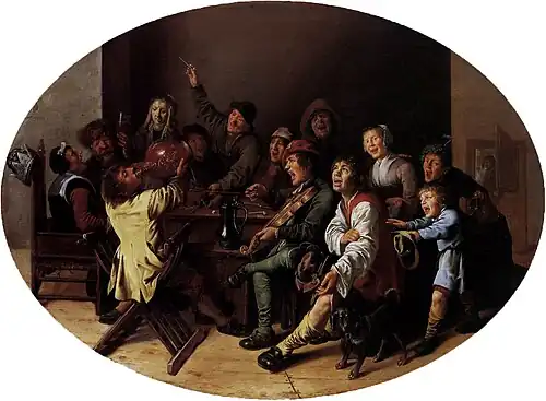 Jan Miense Molenaer, De koning drinkt, 1636, Liechtenstein Museum, Wenen