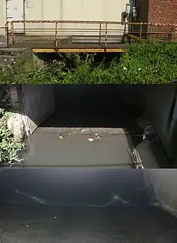 Plaats waar het molenrad zich bevond