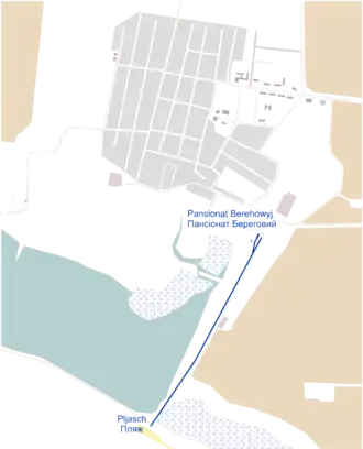 Netwerkkaart van de Tram van Molotsjnoje (Молочное)