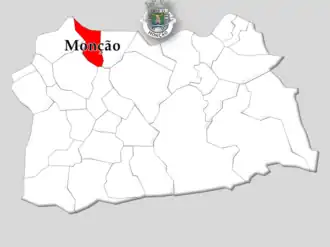 Kaart van Monção