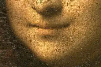 Detail van de lippen