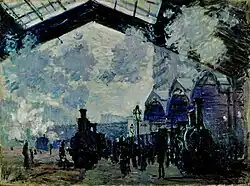 La Gare Saint-Lazare, National Gallery, Londen, 53×72&nbsp;cm.