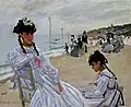 Sur la plage à Trouville, Claude Monet, 1870-1871.