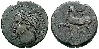 Munt met de afbeelding van Adherbal