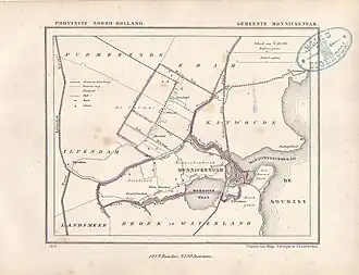 Monnickendam met het Stinke Vuil in 1866