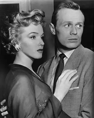 Marilyn Monroe en Richard Widmark in Don't Bother to Knock