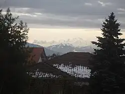 Mont Blanc gezien vanuit Gex