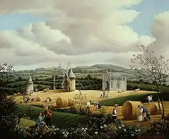 Schilderij van de Mont des Alouettes