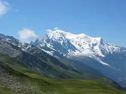 De Mont Blanc is het hoogste punt van de Alpen en van Frankrijk