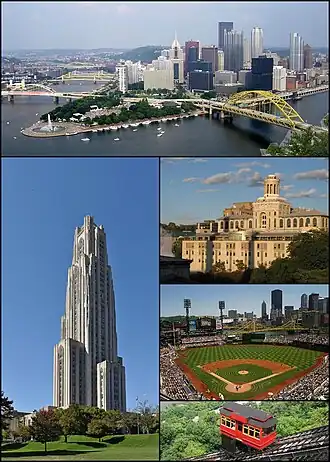 Een collage van Pittsburgh