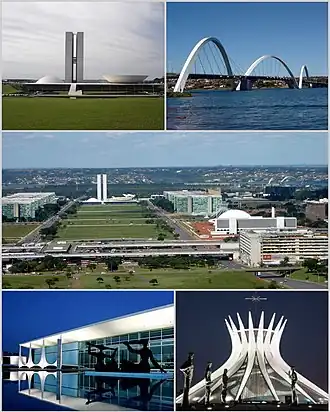 Een collage van Brasilia