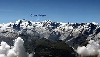 Corno Nero in het Monte Rosamassief