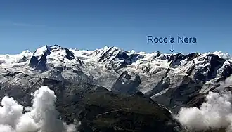 Roccia Nera in het Monte Rosamassief