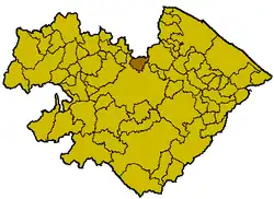 Locatie van Montecalvo in Foglia in Pesaro-Urbino (PU)