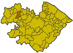 Locatie van Montecopiolo in Pesaro-Urbino (PU)