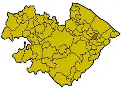 Locatie van Montemaggiore al Metauro in Pesaro-Urbino (PU)