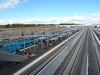 Overzicht van de perrons