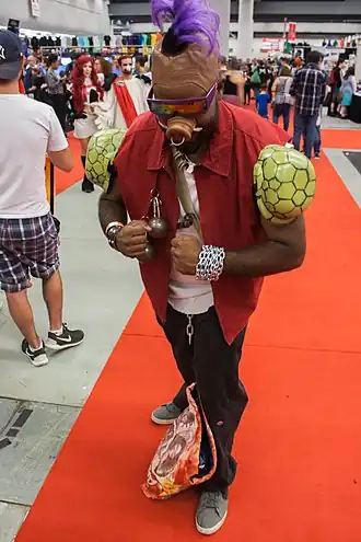Cosplayer Bebop tijdens Montreal ComicCon 2016.