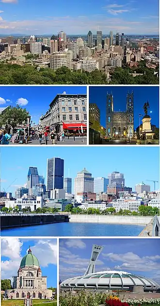 Een collage van Montréal