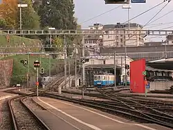 De drie lijnen op het station