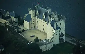 Kasteel van Montsoreau vanuit de lucht