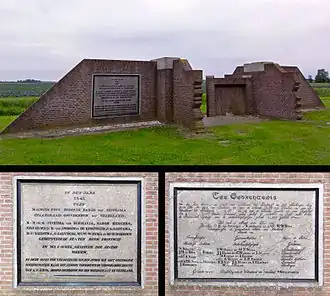 Het monument bij Getswerderzijl