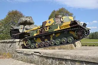 Tankmonument bij de Duklapas