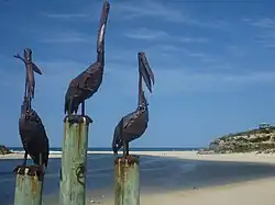 kunstwerk aan de monding