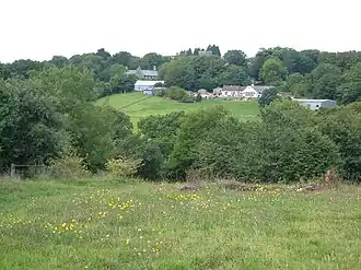 Zicht op Moreleigh van bij Halwell