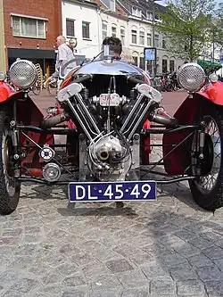 Morgan Super Sport uit 1934 met een watergekoelde JAP-V-twin motor