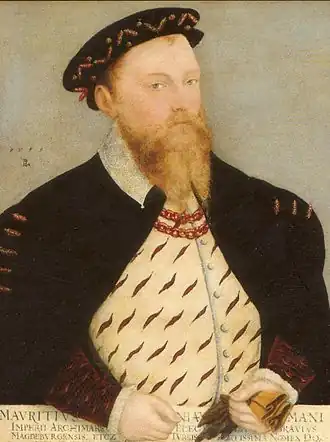 Portret van keurvorst Maurits van Saksen, 1559, Staatliche Kunstsammlungen Dresden