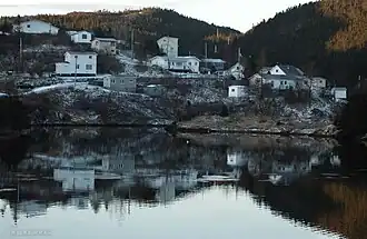 Zicht op het dorp Mortier