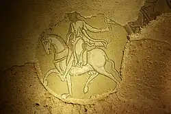 Kooromloop: Mozaïeken uit de 12e eeuw (detail) : Paard)