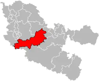 Locatie van het kanton