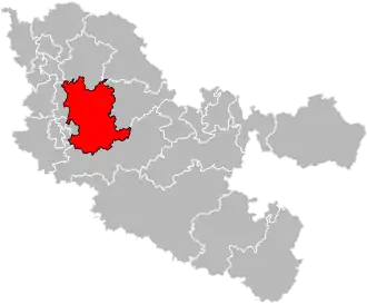 Locatie van het kanton