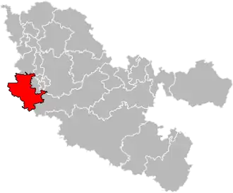 Locatie van het kanton