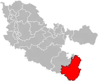 Locatie van het kanton