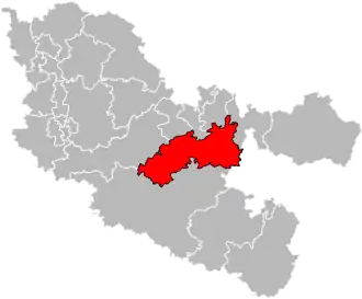 Locatie van het kanton