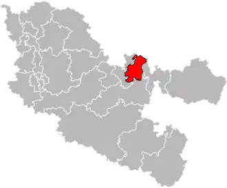 Locatie van het kanton