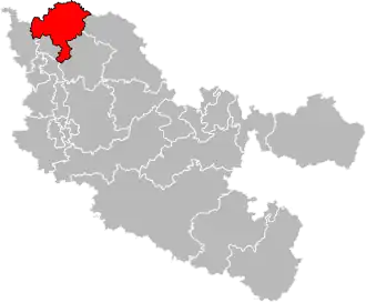 Locatie van het kanton